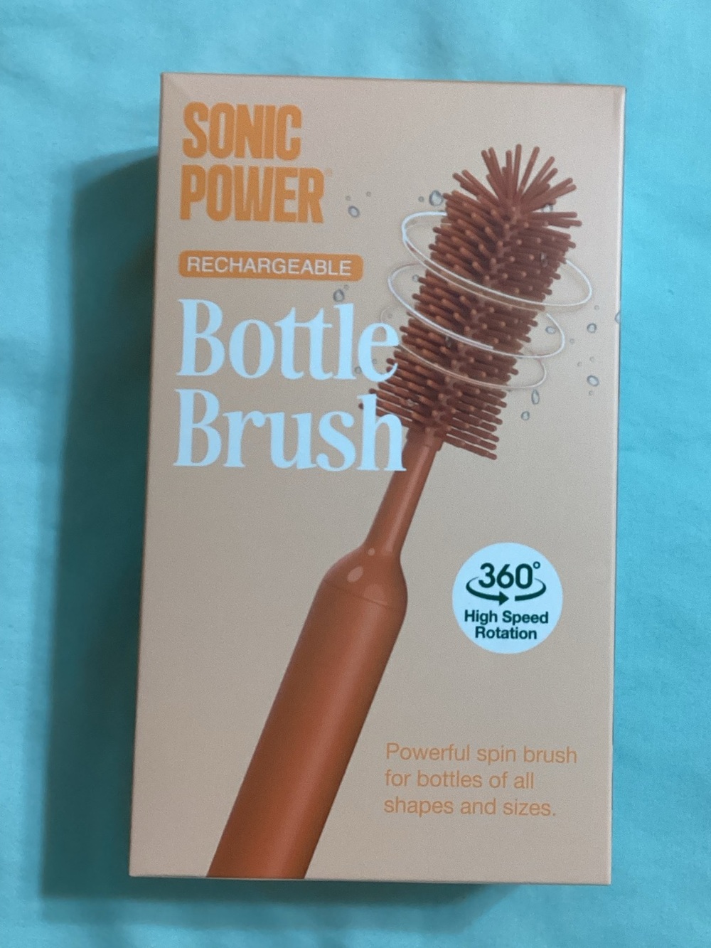Sonic Power Rechargeable High Speed Round Rotating Bottle Cup Cleaner